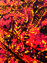 Load image into Gallery viewer, 073 Red/Black Fiery Floral Bali Batik Cotton Woven BTY