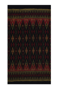 Bali Ikat #11 Red, Black and Gold
