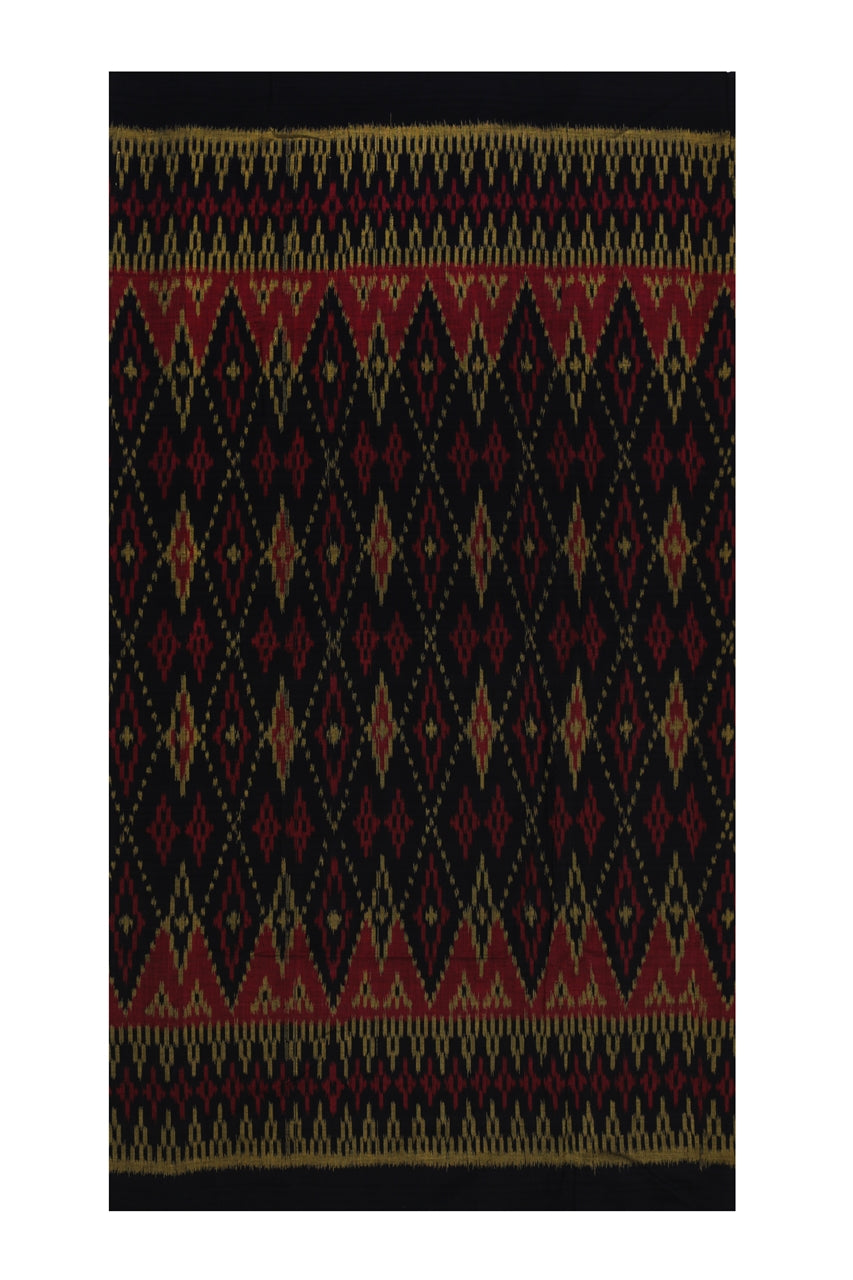 Bali Ikat #11 Red, Black and Gold