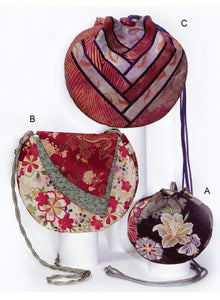 Circle Bag - Square Rose Pattern