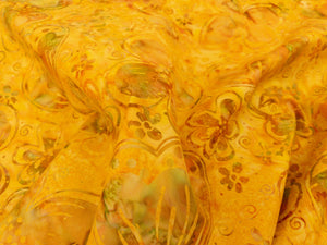 012 Mustard Butterfly Bali Batik Cotton Woven BTY