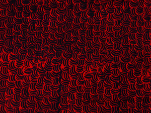 018 Red Black Wave Bali Batik Cotton Woven BTY