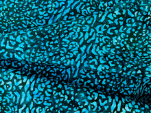 Load image into Gallery viewer, 049 Deep Teal Cheetah Bali Batik Cotton Woven BTY