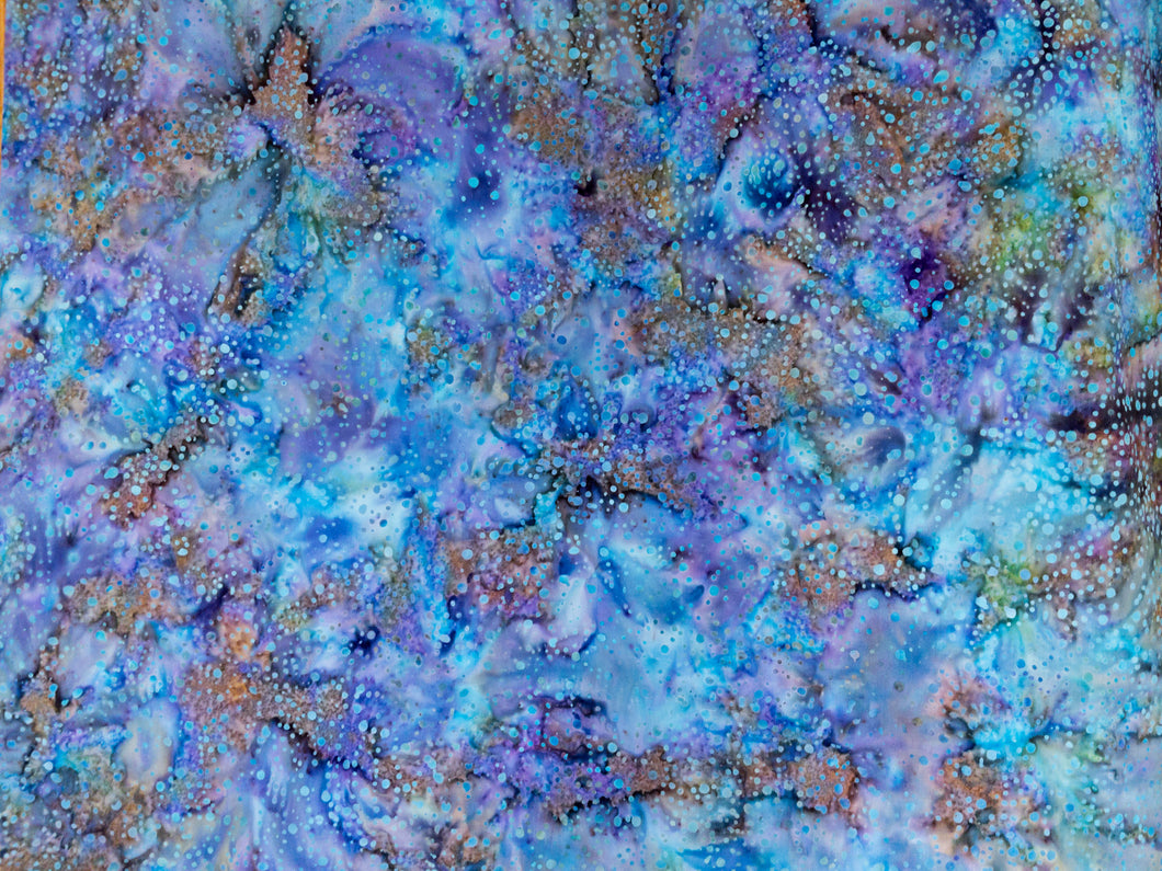 053 Blue Purple Space Dot Bali Batik Cotton Woven BTY