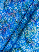 Load image into Gallery viewer, 056 Blue Rose Allover Bali Batik Cotton Woven BTY