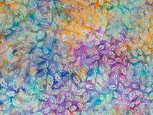 Load image into Gallery viewer, 057 Purple/Orange/Teal Leaf Print Bali Batik Cotton Woven BTY