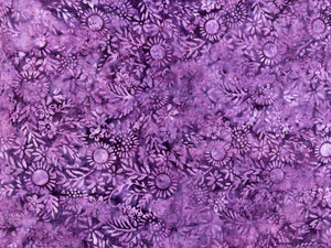 069 Mono Purple Sunflower Bali Batik Cotton Woven BTY