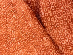 078 Rust Mono Square Pattern Bali Batik Cotton Woven BTY