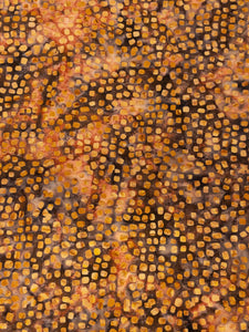 087 Brown Blend Square Dots Bali Batik Cotton Woven BTY