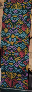 Bali Ikat #6 Dark Green, Red, Turquoise