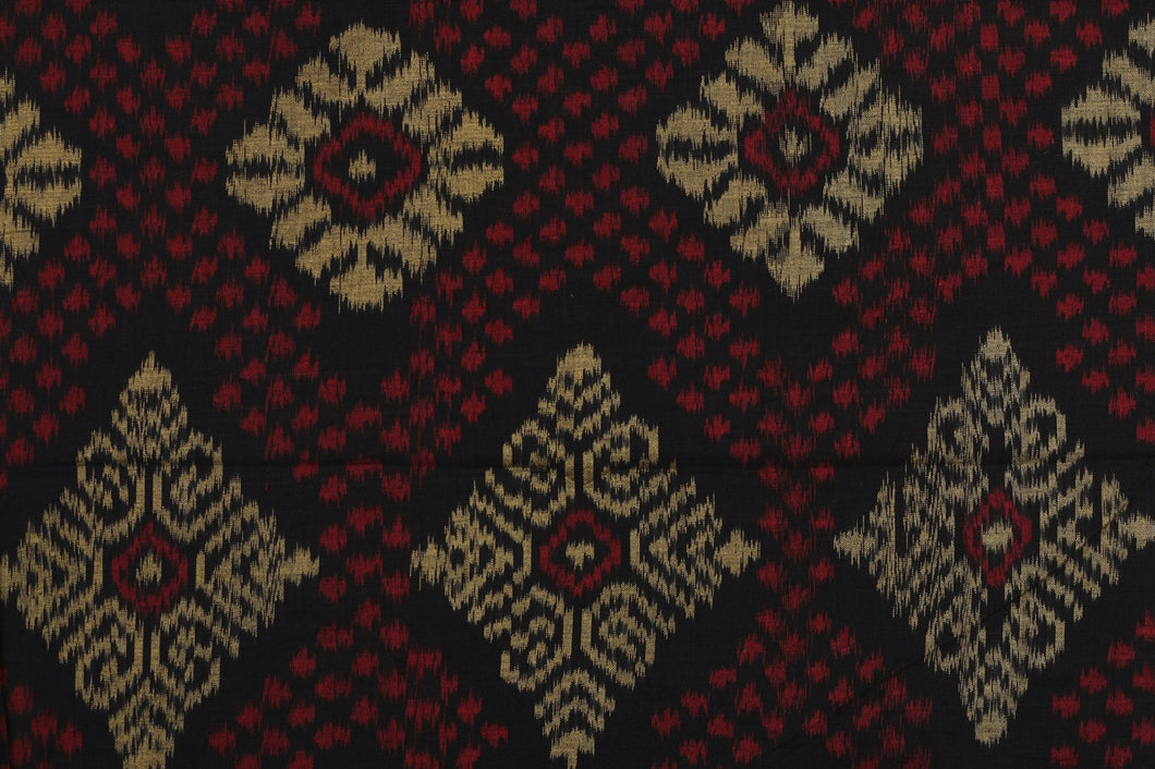 Bali Ikat Combo #2 Red, Gold and Black