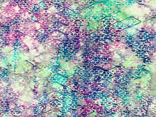 Load image into Gallery viewer, 058 Purple Aqua Diamond Brickwall Bali Batik Cotton Woven BTY