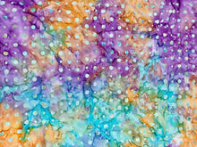 Load image into Gallery viewer, 059 Purple/Orange/Teal Polka Dots Bali Batik Cotton Woven BTY
