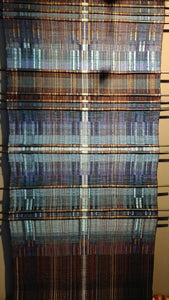 Hill Tribe Pwo Karen Weavings #1 Green, Copper Brown