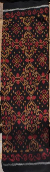 Bali Ikat #16 Black, Red, Gold, and Silver